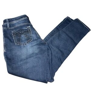 Seven 7 Jeans Blue Size 4 Skinny Easy Fit with pocket design